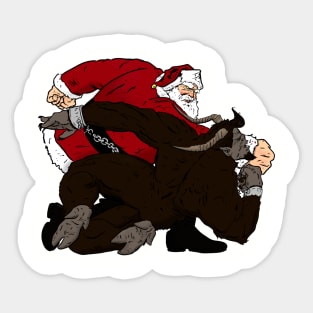 Santa Vs Krampus Sticker